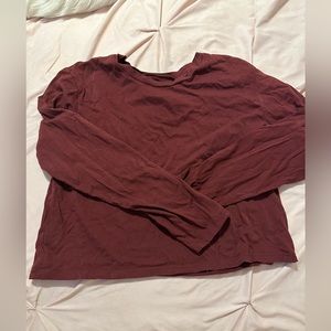 Wild Fable long sleeve maroon crop top